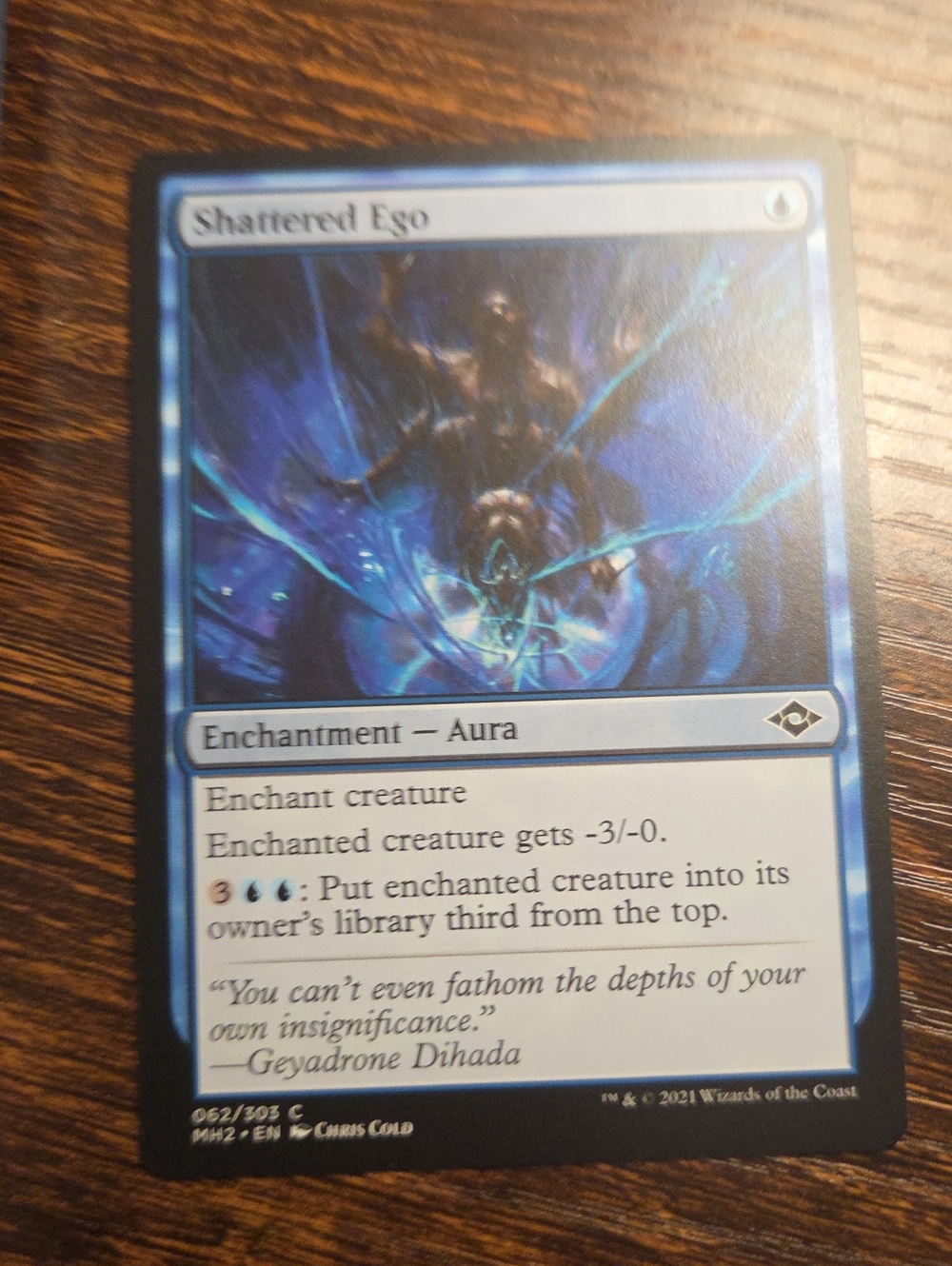 Shattered Ego Blue Enchantment Card -
